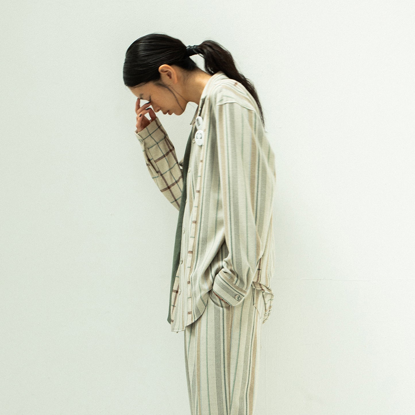 STOF / MIX STRIPE SHIRTS - BEIGE