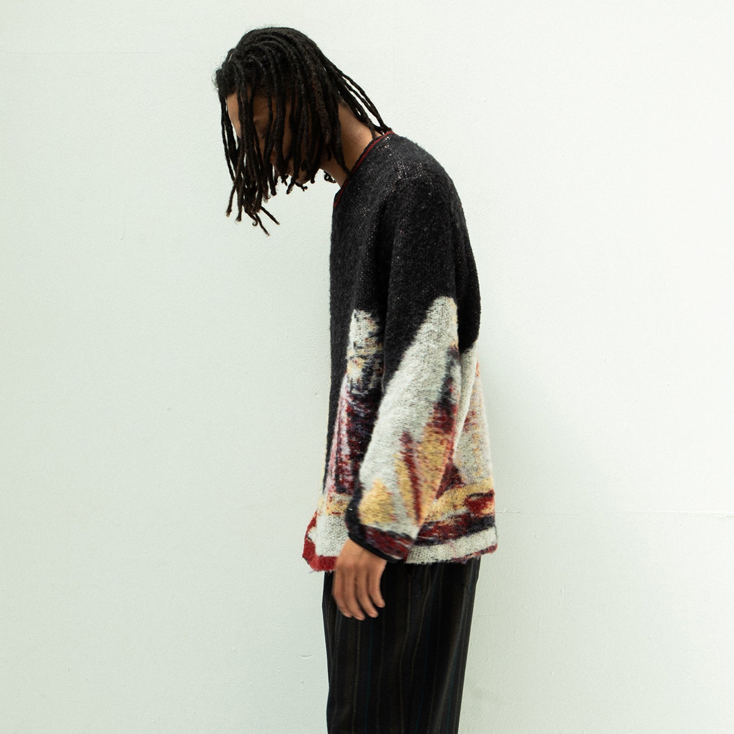 STOF / 先行予約 STAR MOHAIR KNIT SWEATER - BLACK