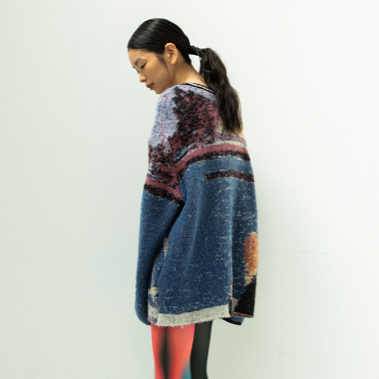 STOF / 先行予約 STAR MOHAIR KNIT SWEATER - BLUE