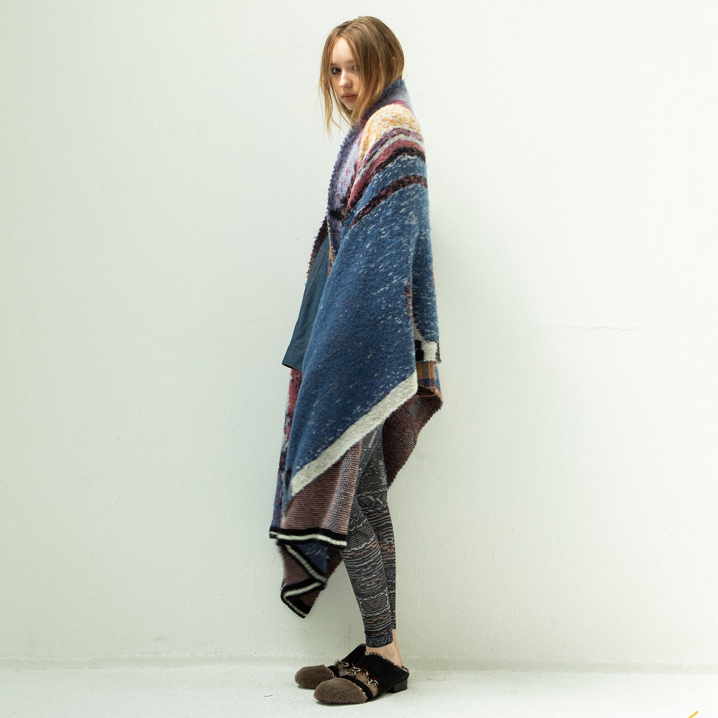 STOF / 先行予約 STAR MOHAIR KNIT BLANKET - BLUE