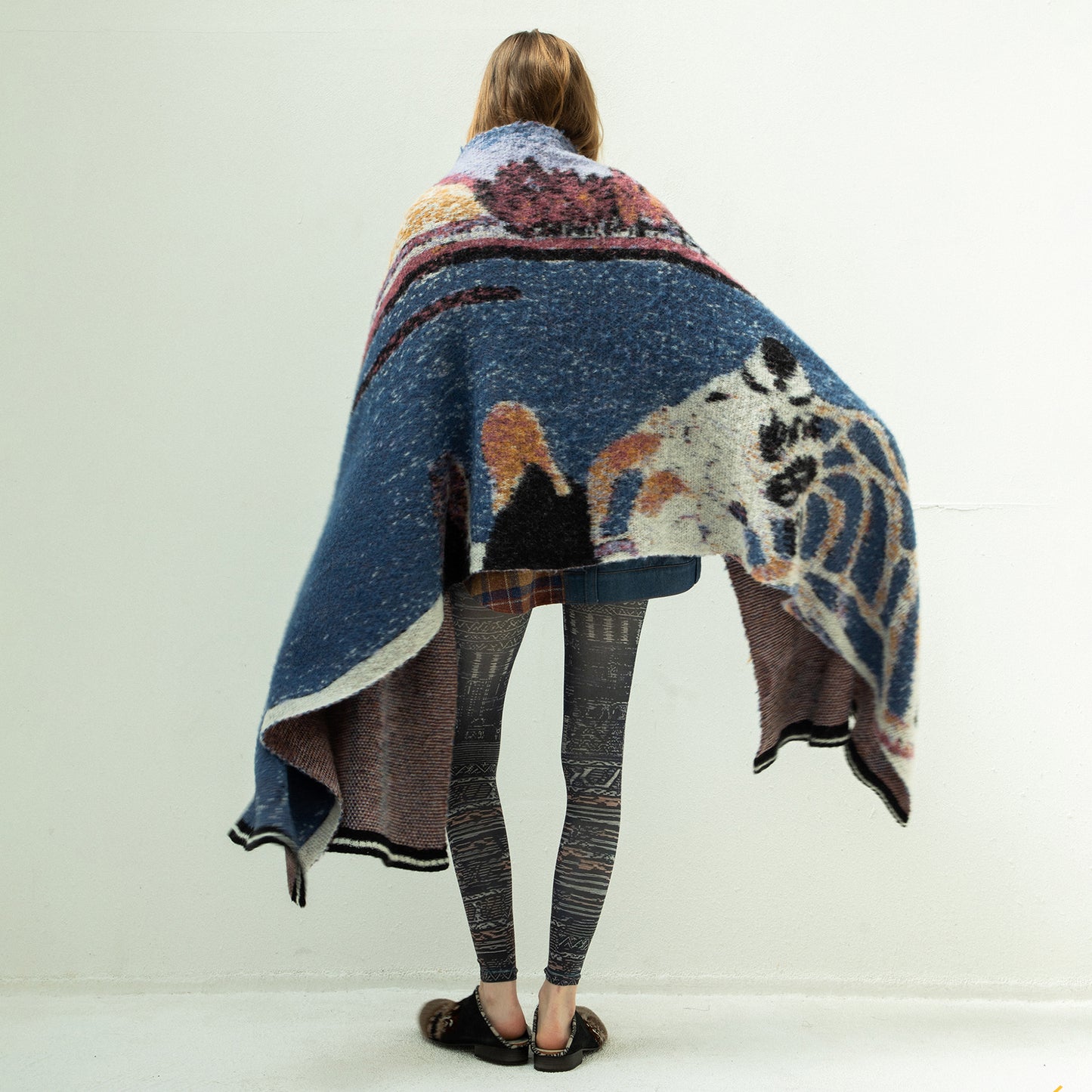 STOF / 先行予約 STAR MOHAIR KNIT BLANKET - BLUE