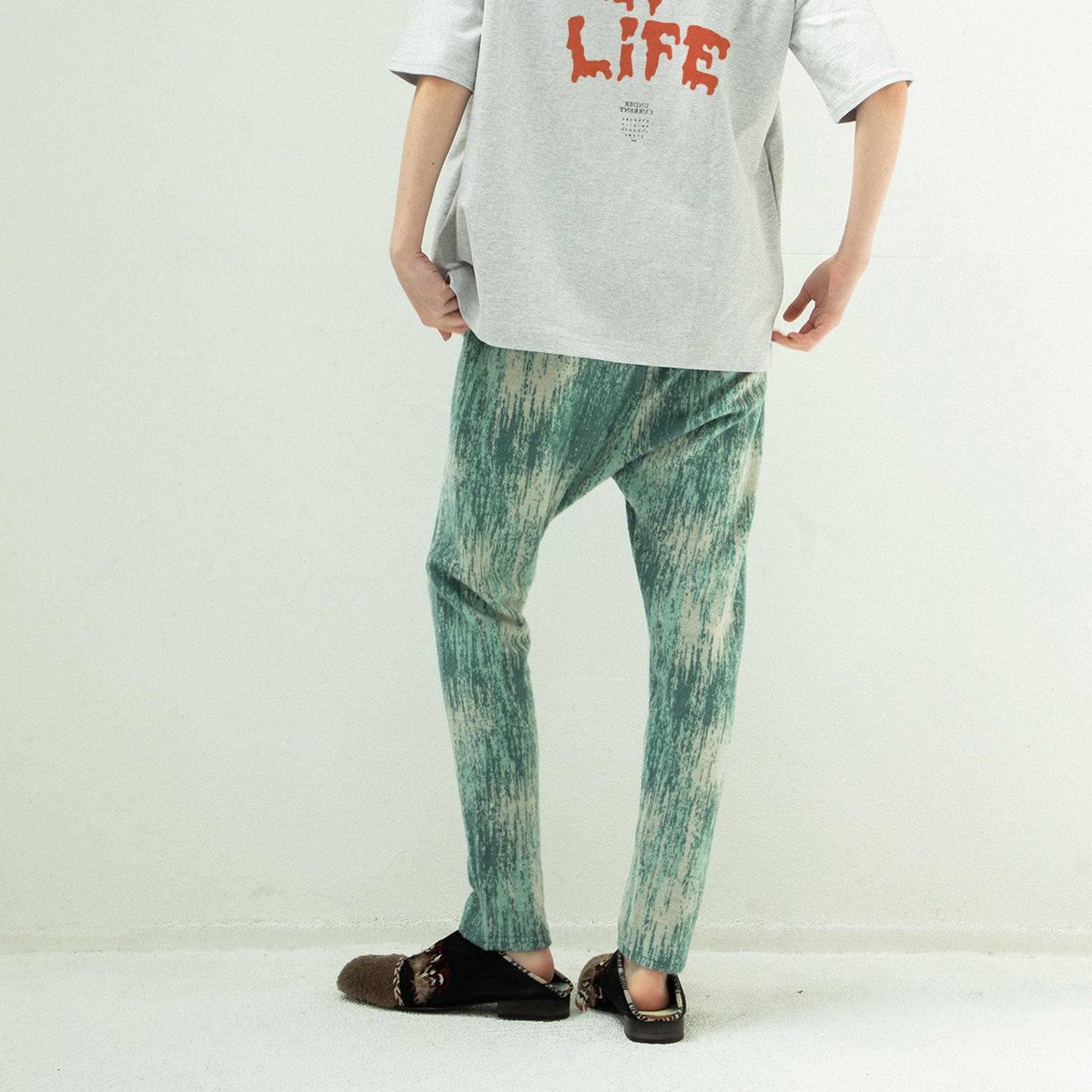 STOF / 先行予約 DIM MOHAIR RELAX PANTS - GREY