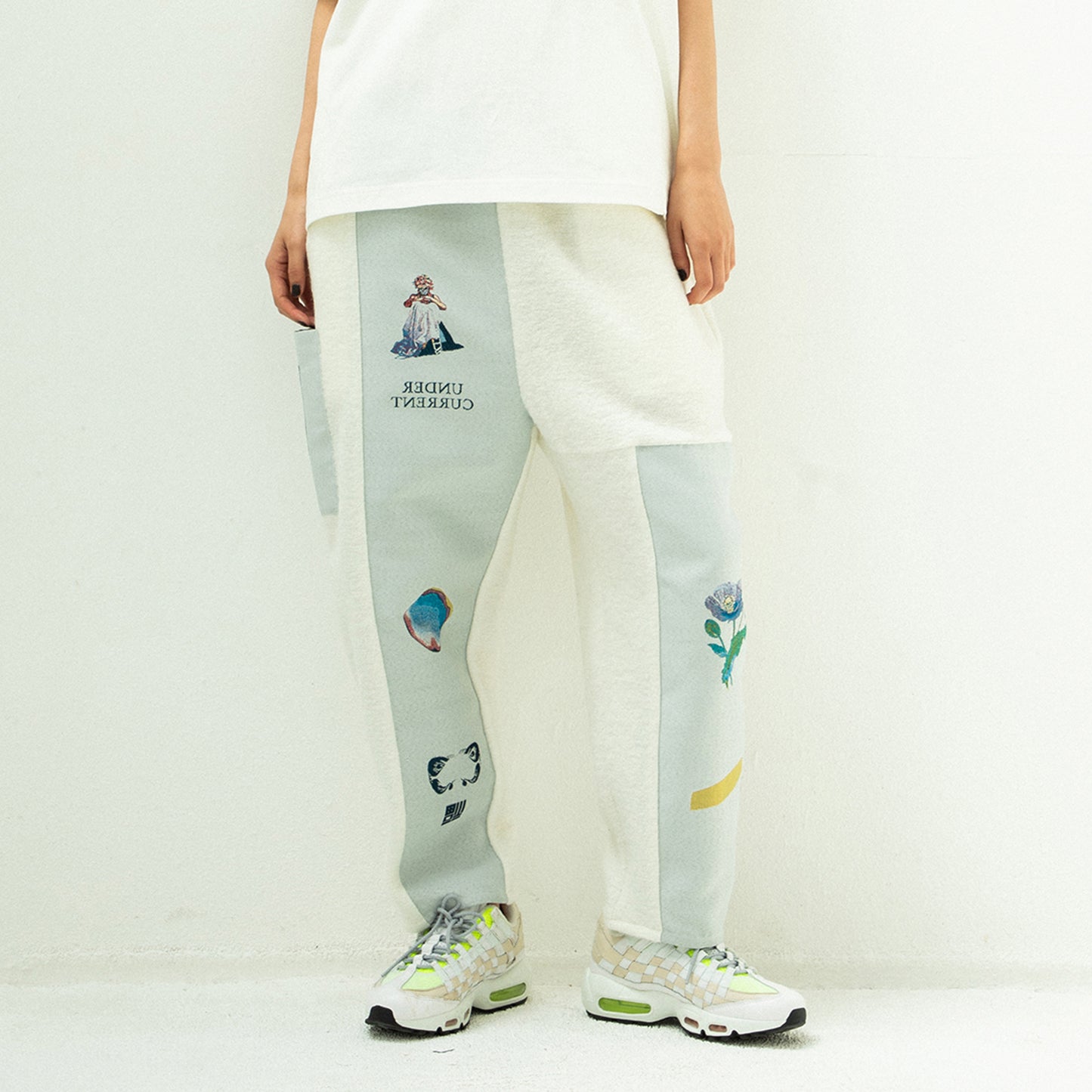 STOF / 先行予約 FLAGMENTS MIX DAYOFF PANT - WHITE