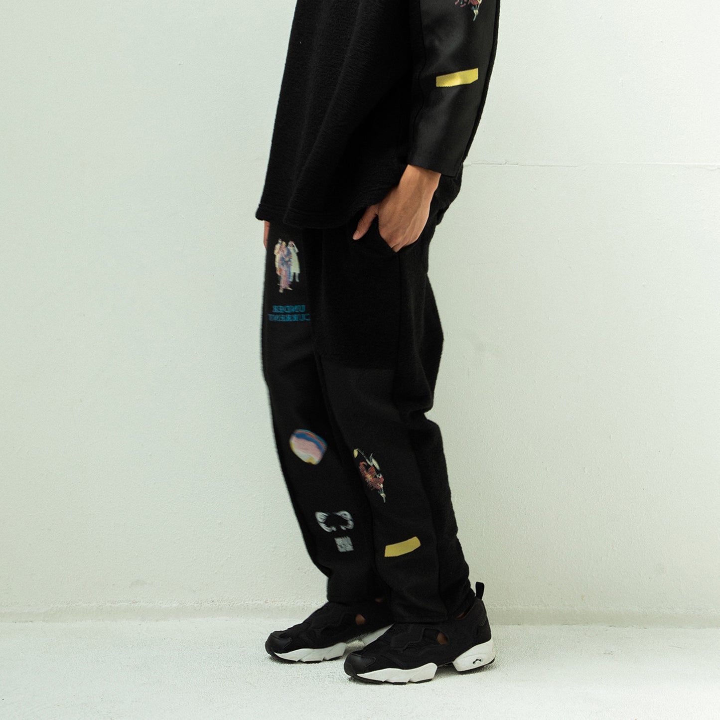 STOF / 先行予約 FLAGMENTS MIX DAYOFF PANT - BLACK