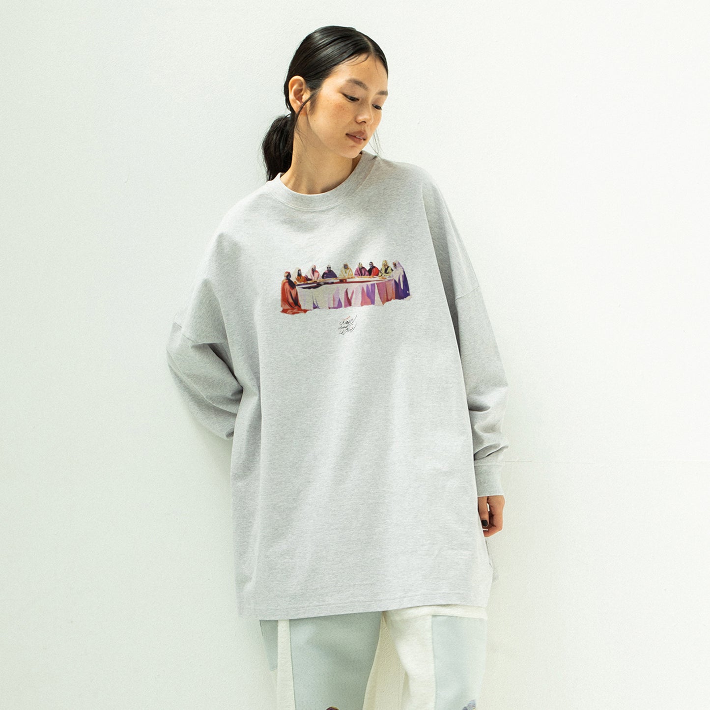 STOF / 先行予約 GALAXY DIALOGUE L/S T-SHIRT - OATMEAL