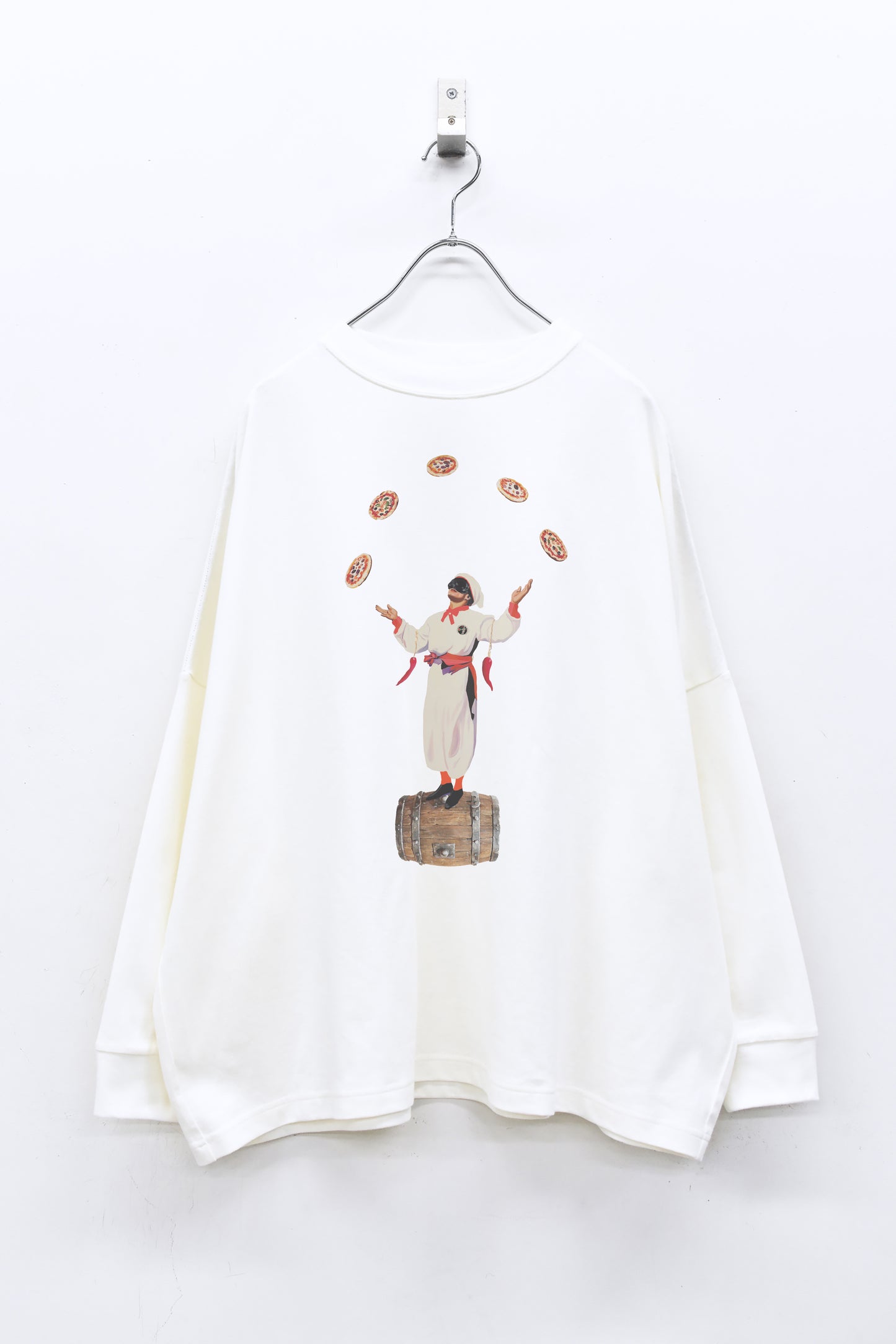 STOF / 先行予約 PIZZA OF LIFE L/S T-SHIRT - WHITE
