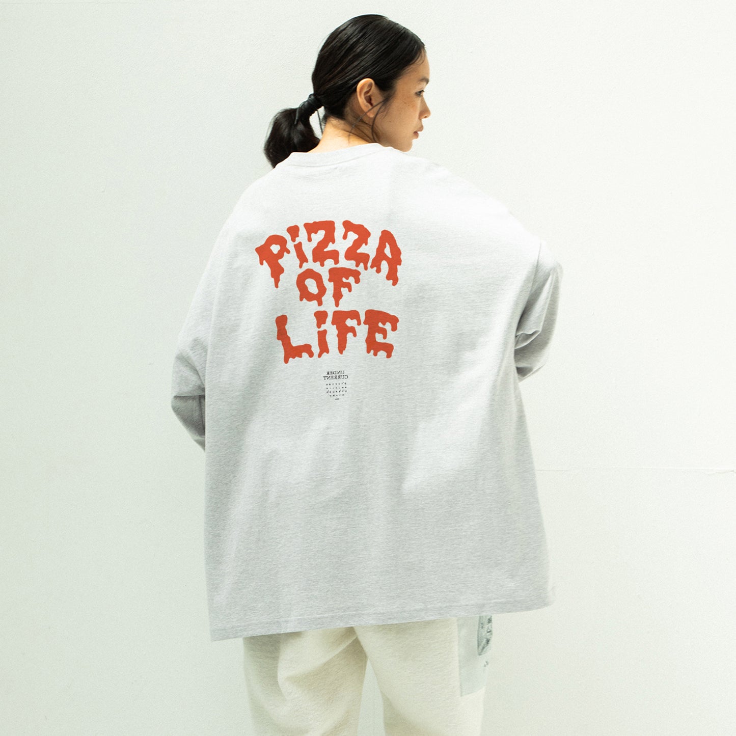 STOF / 先行予約 PIZZA OF LIFE L/S T-SHIRT - OATMEAL
