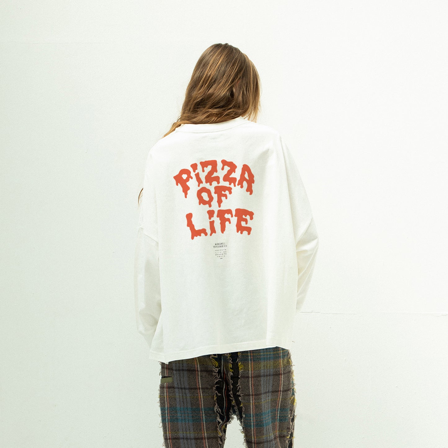 STOF / 先行予約 PIZZA OF LIFE L/S T-SHIRT - WHITE