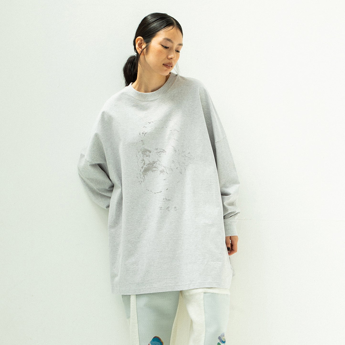 STOF / 先行予約 ECONOMY EMBROI L/S T-SHIRT - OATMEAL