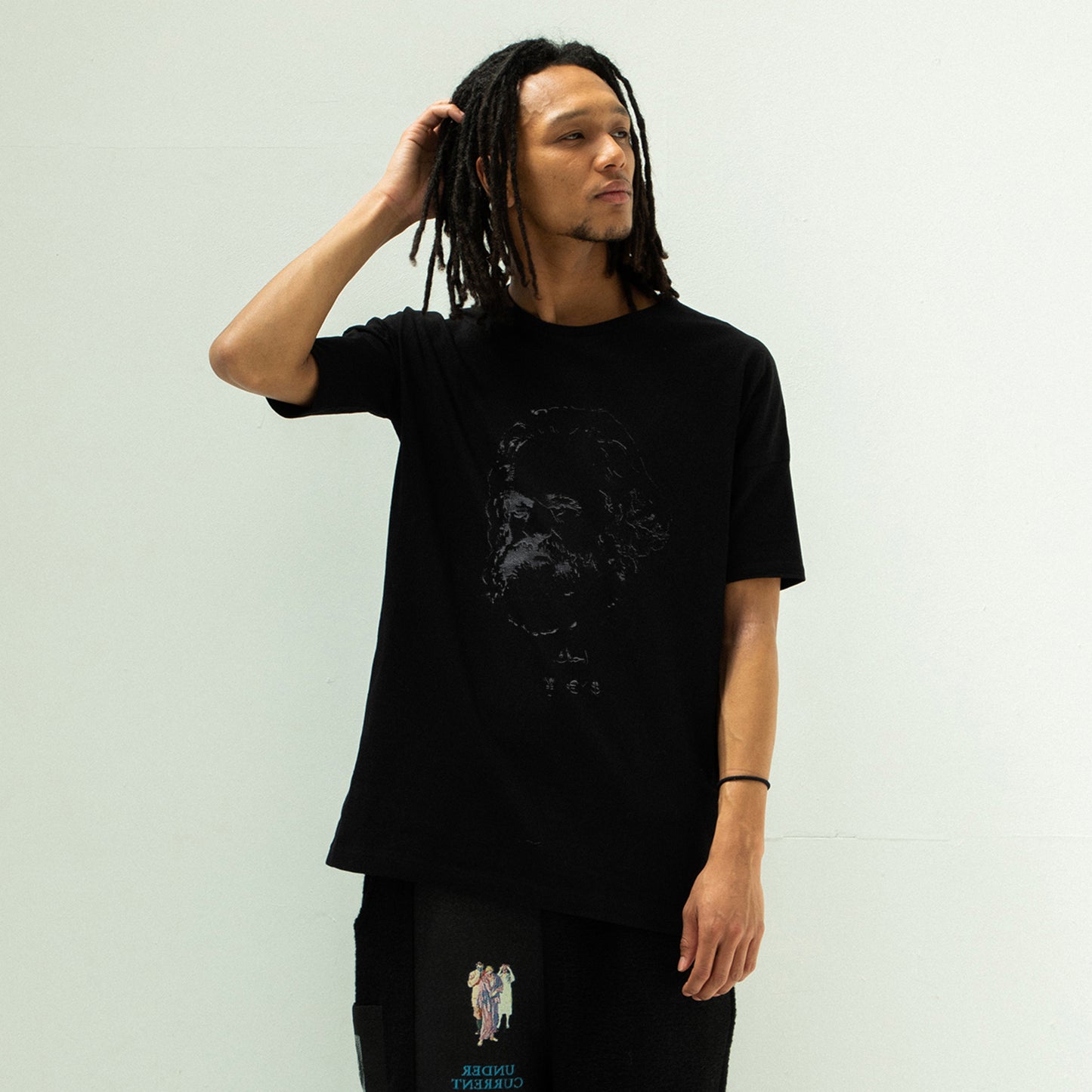 STOF / 先行予約 ECONOMY EMBROI T-SHIRT - BLACK