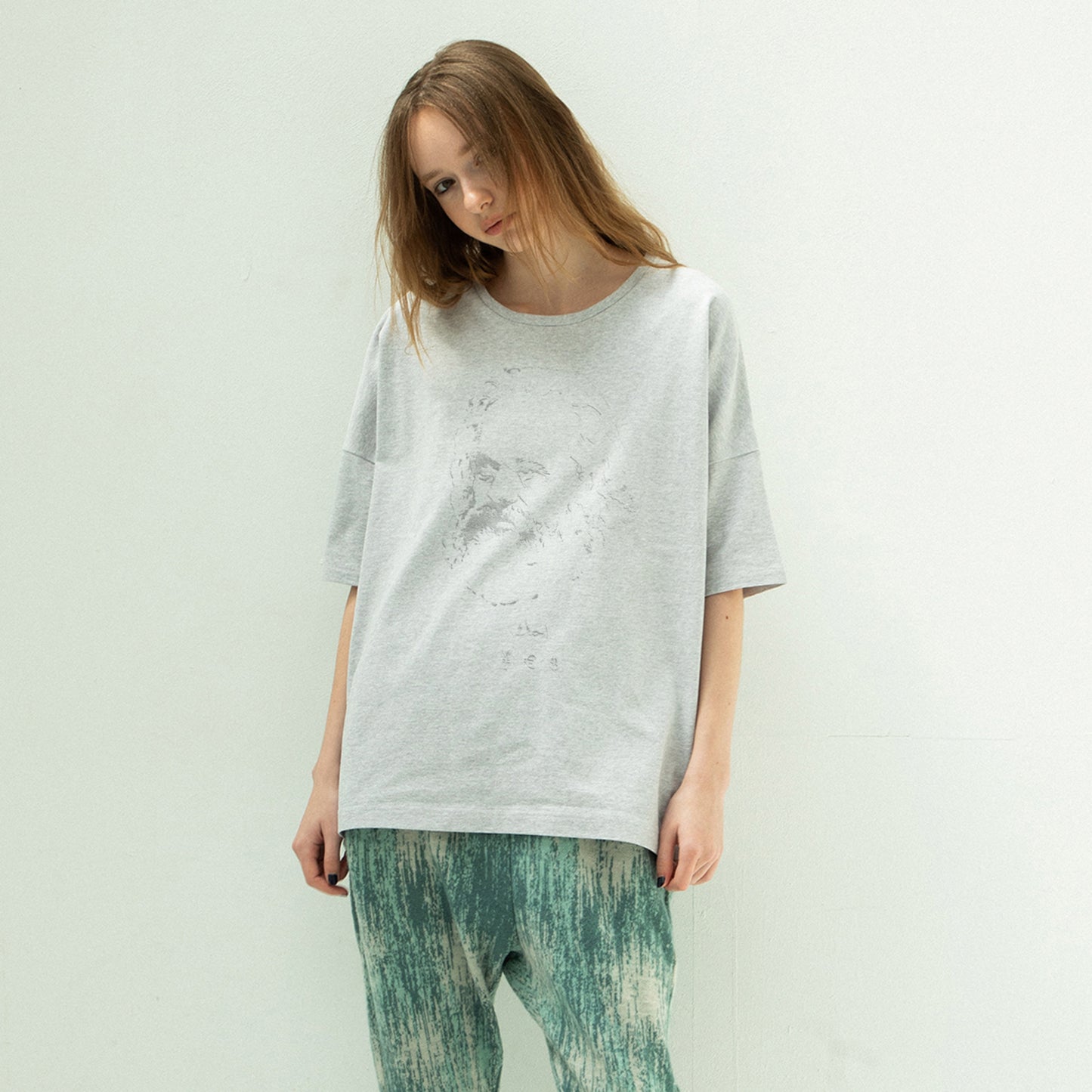 STOF / 先行予約 ECONOMY EMBROI T-SHIRT - OATMEAL