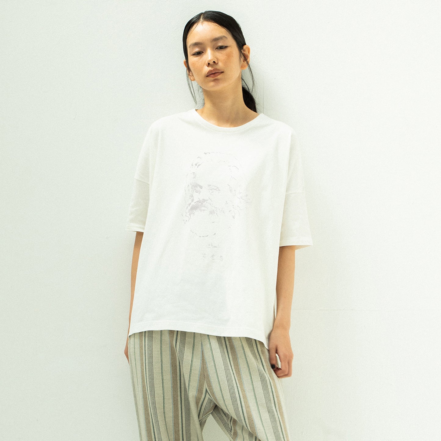 STOF / 先行予約 ECONOMY EMBROI T-SHIRT - WHITE