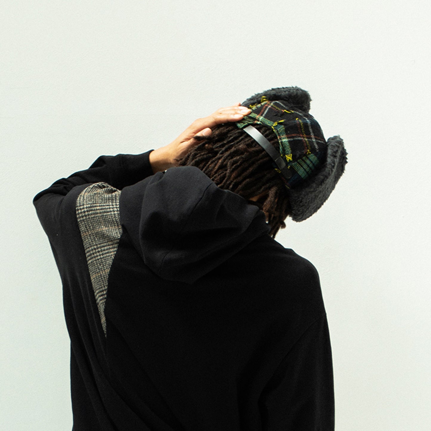 STOF / 先行予約 WOOL CHECK RUSSIAN CAP - BLACK