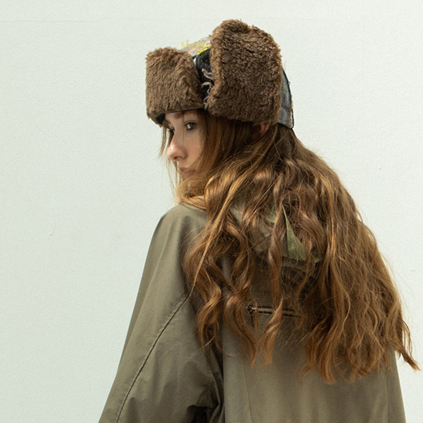 STOF / 先行予約 WOOL CHECK RUSSIAN CAP - BEIGE