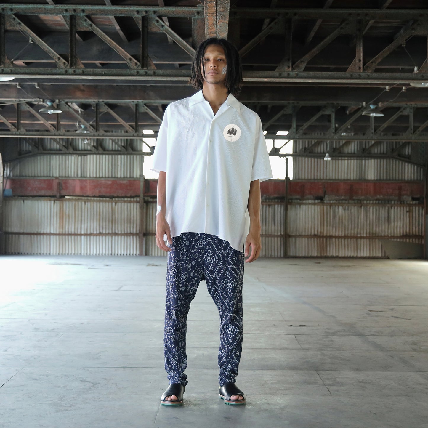 STOF / Stone Yard Floc Shirt - BLACK
