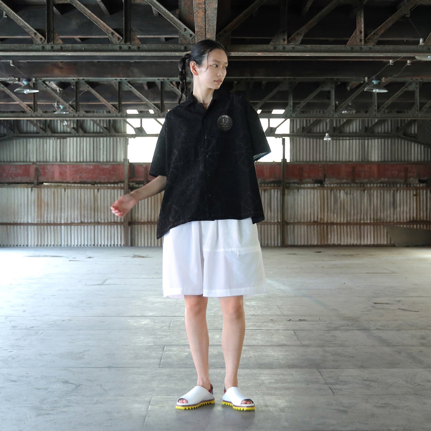 STOF / Stone Yard Floc Shirt - BLACK