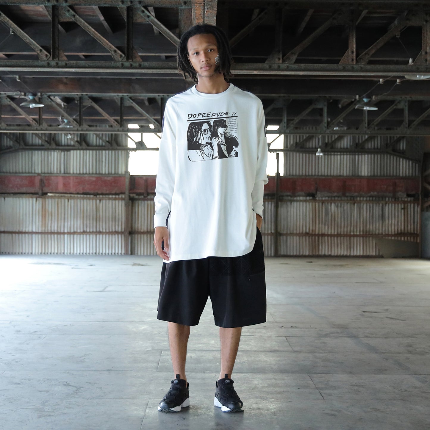 STOF / DOPEE DUDE L/S Tee - WHITE