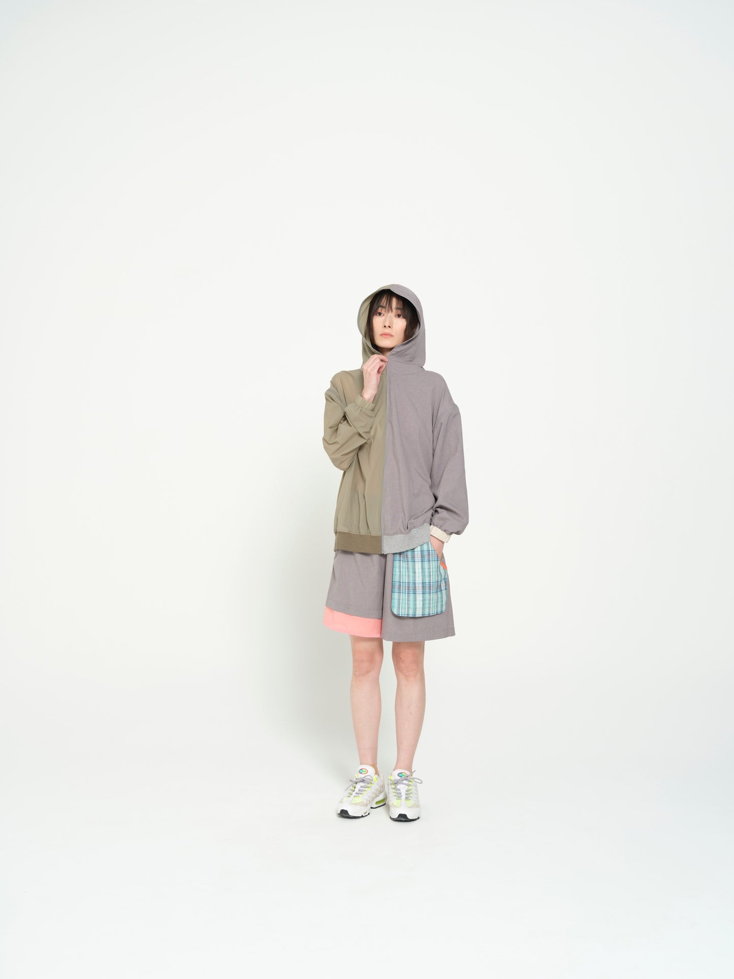STOF / MELTING COLOR 3WAY HOODIE JACKET - GREY