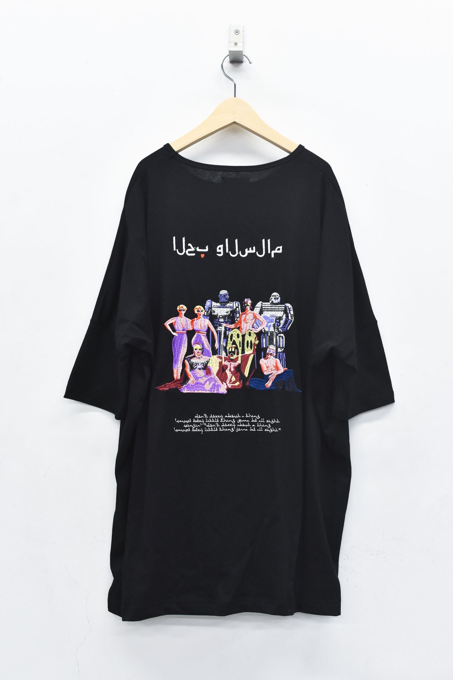 STOF / TRIBE EMBROI BIG TEE - BLACK