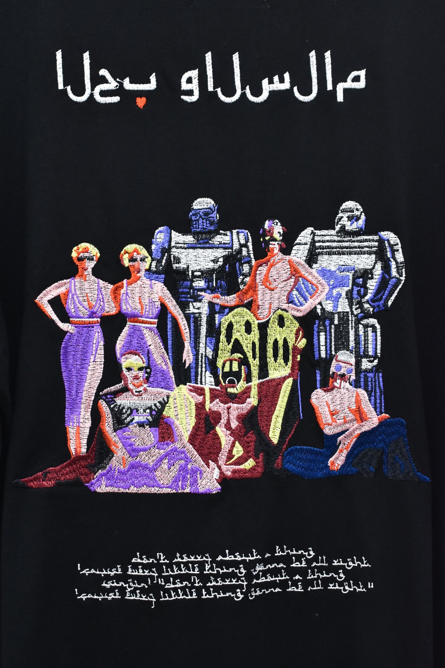 STOF / TRIBE EMBROI BIG TEE - BLACK
