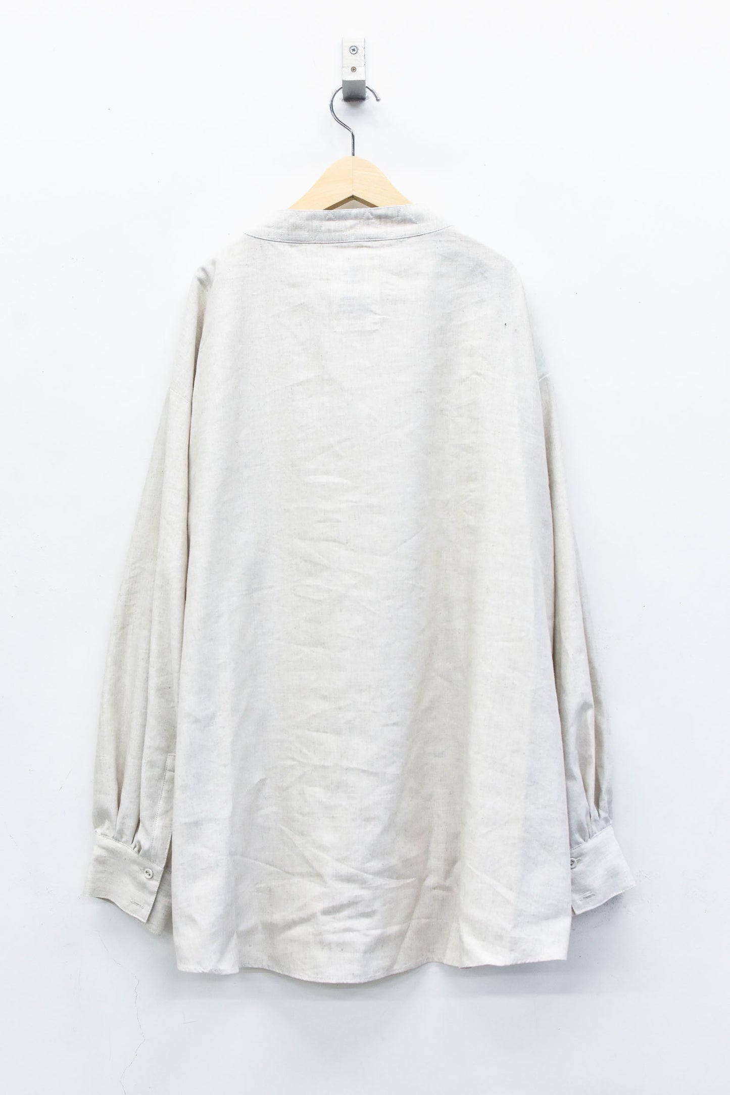 STOF / PEDESTRIAN STAND COLLAR SHIRT - NATURAL