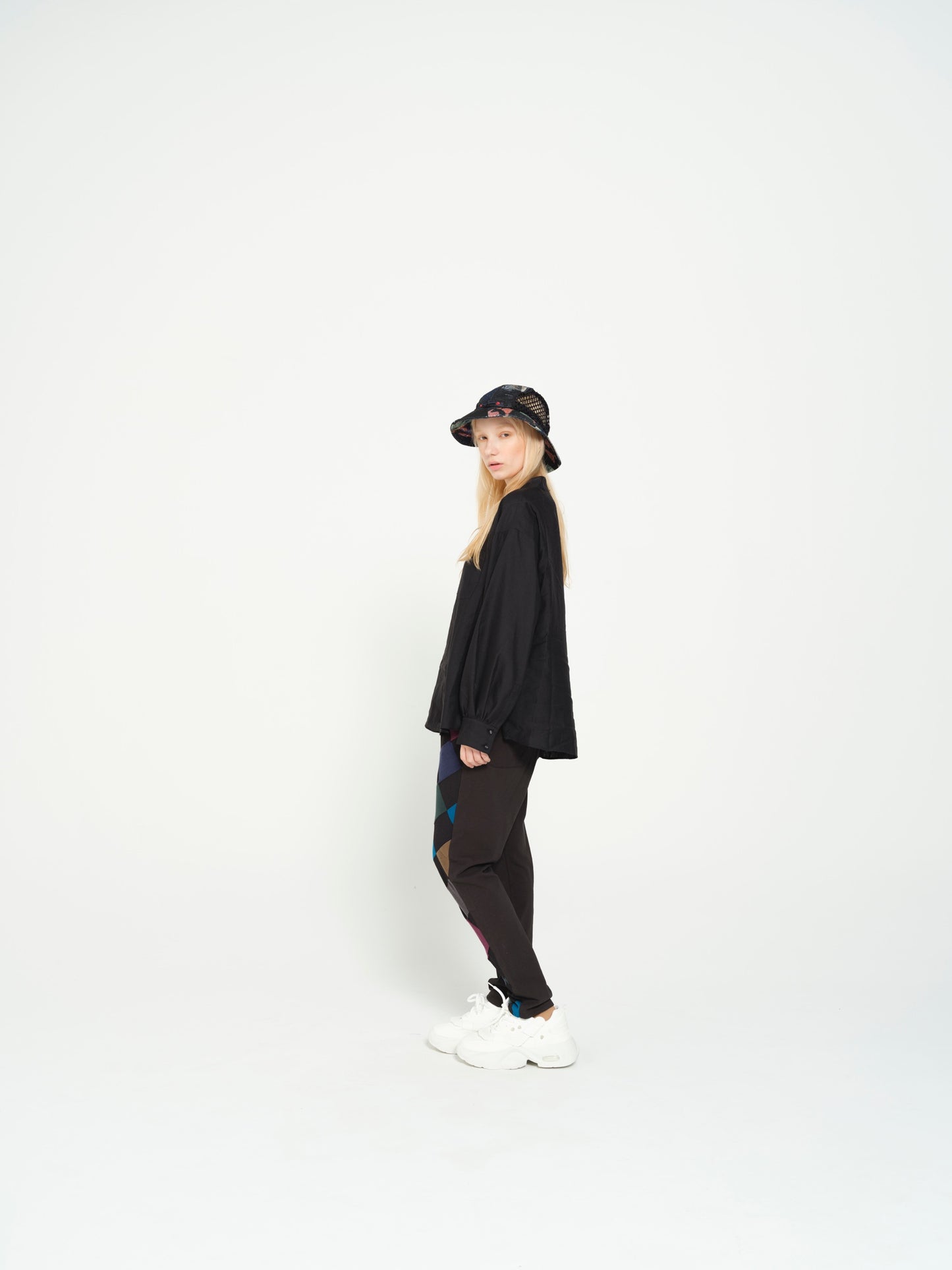STOF / PEDESTRIAN STAND COLLAR SHIRT - BLACK