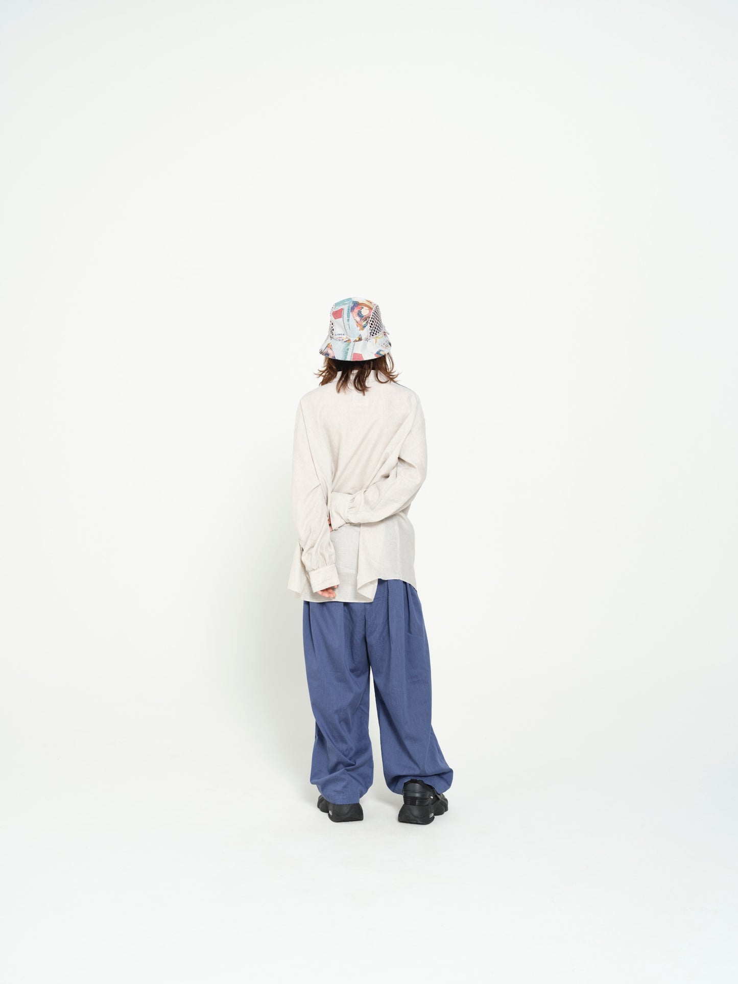 STOF / PEDESTRIAN STAND COLLAR SHIRT - NATURAL