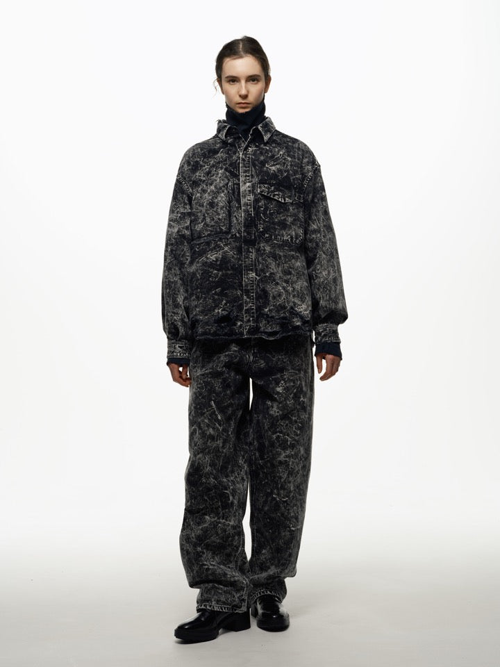 THE JEAN PIERRE / Grunge Denim Shirt - CONTRUST