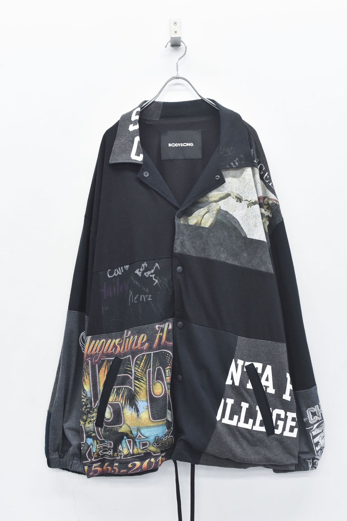 BODYSONG. / DECONSTRUCTED / RECONSTRUCTED VINTAGE T/COACH JACKET - BLACK