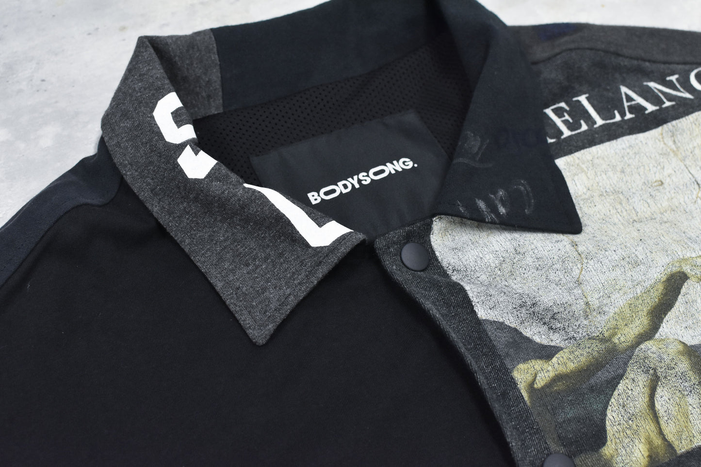 BODYSONG. / DECONSTRUCTED / RECONSTRUCTED VINTAGE T/COACH JACKET - BLACK