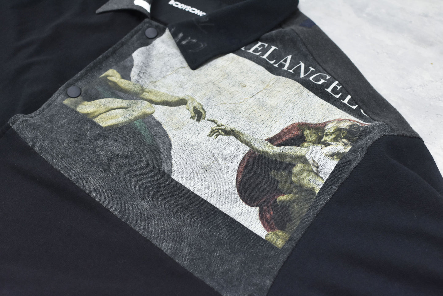 BODYSONG. / DECONSTRUCTED / RECONSTRUCTED VINTAGE T/COACH JACKET - BLACK