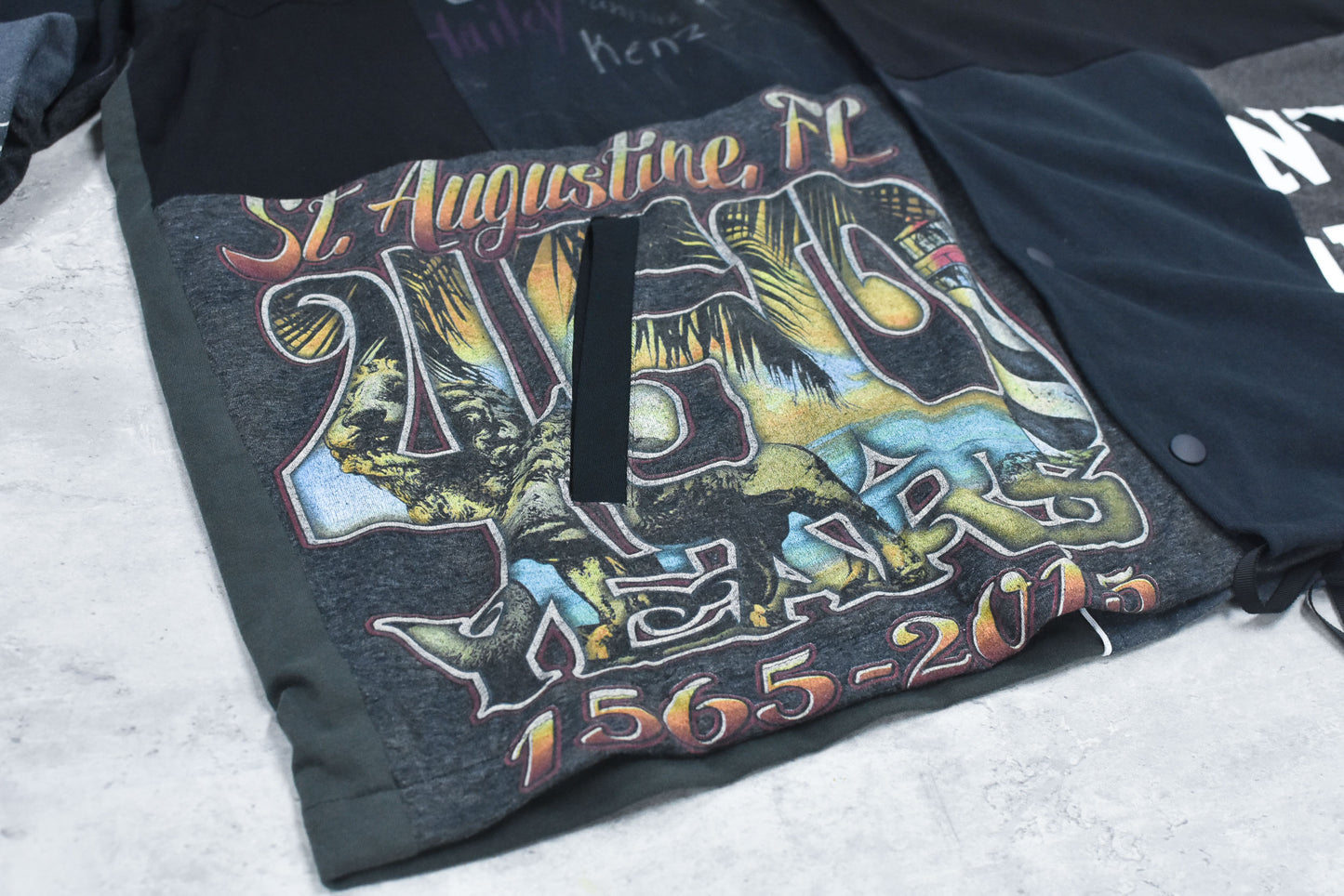 BODYSONG. / DECONSTRUCTED / RECONSTRUCTED VINTAGE T/COACH JACKET - BLACK