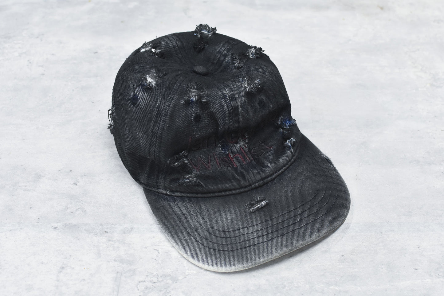 BODYSONG. / DAMAGED DENIM CAP THEME - BLACK