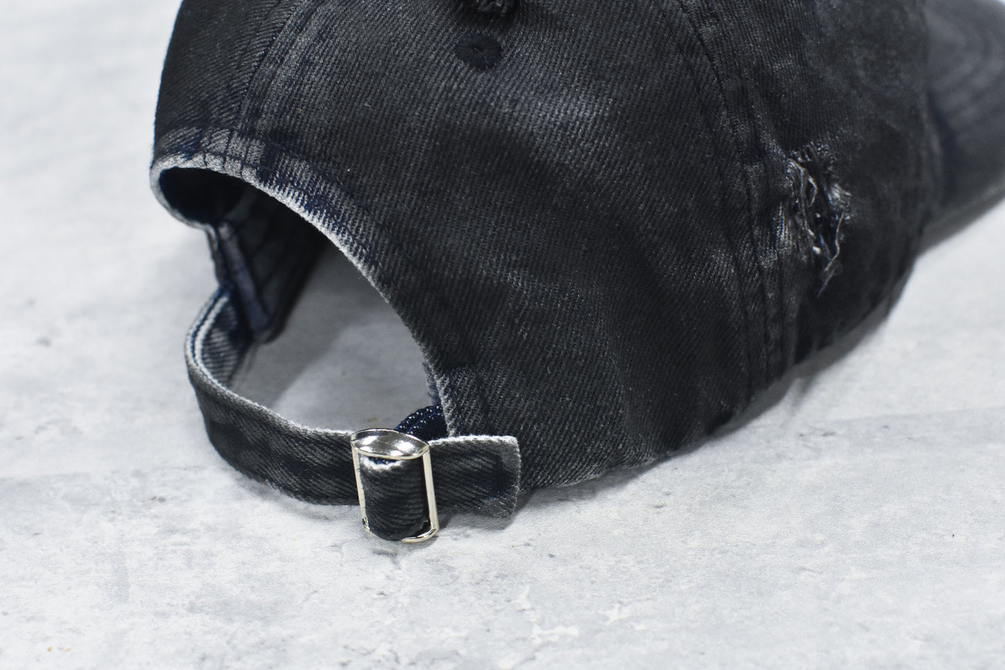 BODYSONG. / DAMAGED DENIM CAP THEME - BLACK