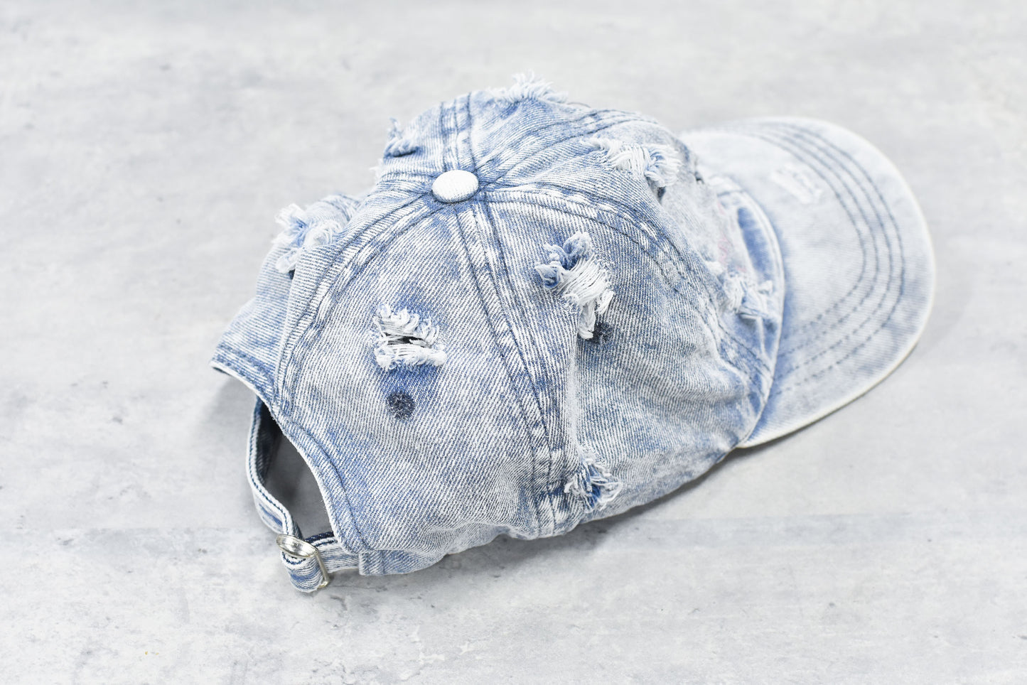 BODYSONG. / DAMAGED DENIM CAP THEME - BLUE