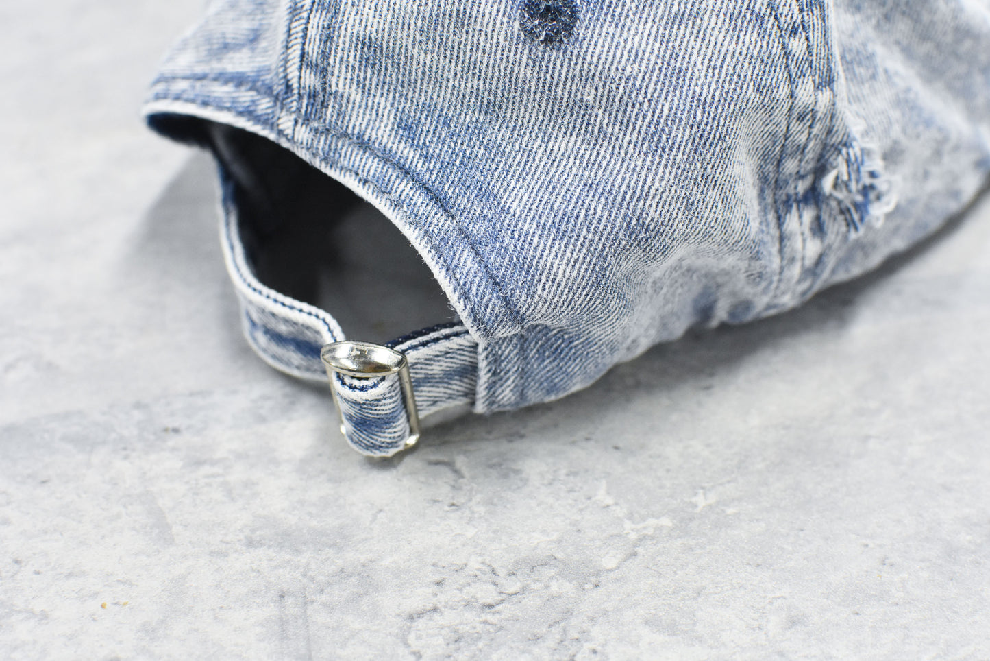 BODYSONG. / DAMAGED DENIM CAP THEME - BLUE