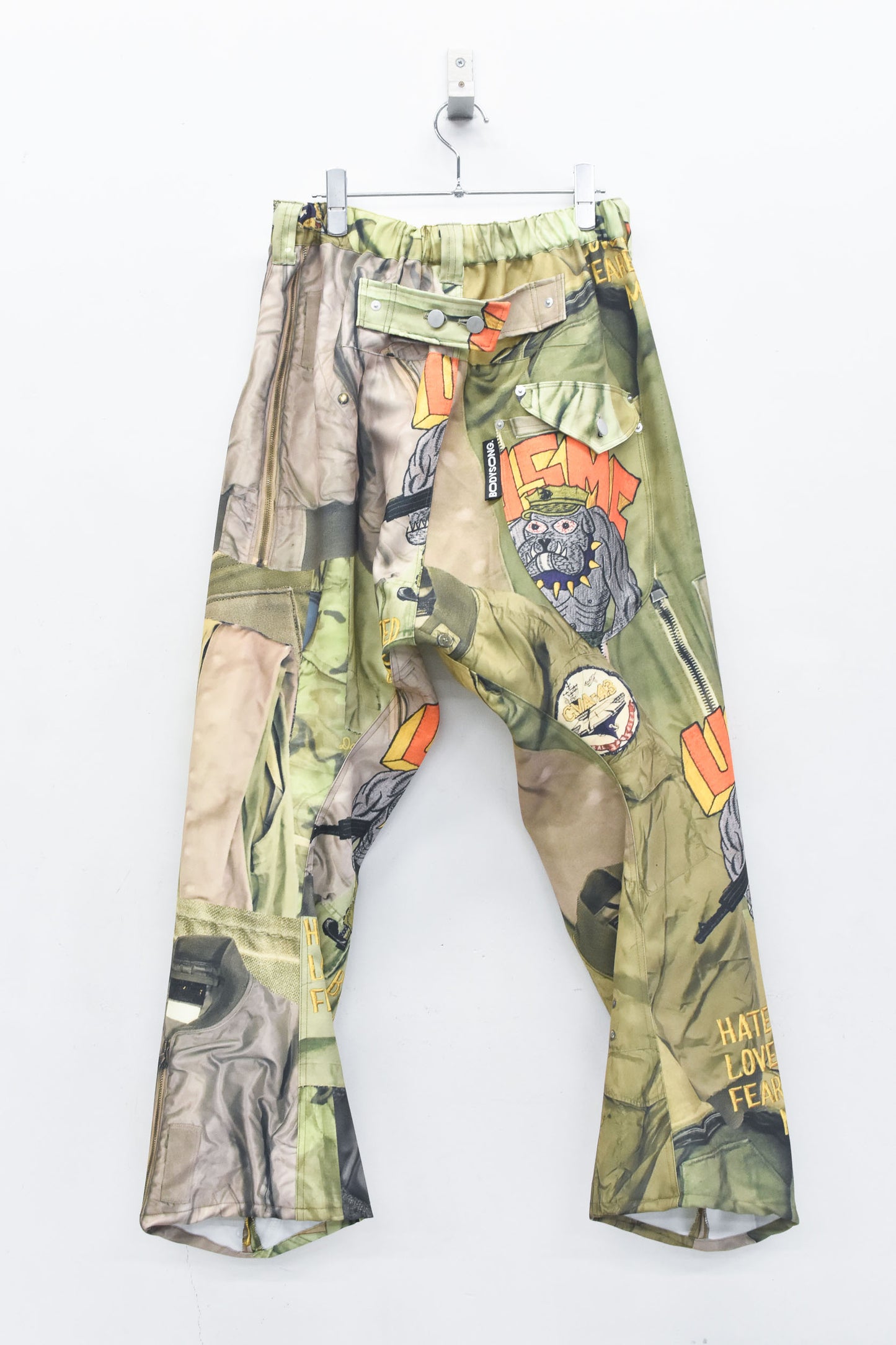 BODYSONG. / 3D CUT TROUSERS TROMPE L'OEIL JUV - KHAKI