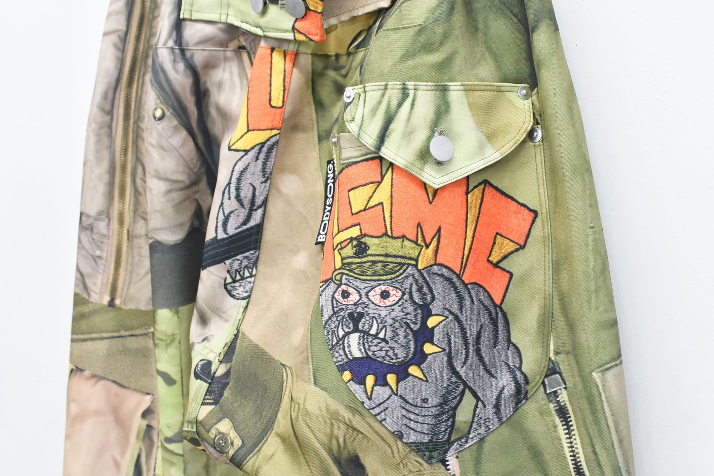 BODYSONG. / 3D CUT TROUSERS TROMPE L'OEIL JUV - KHAKI