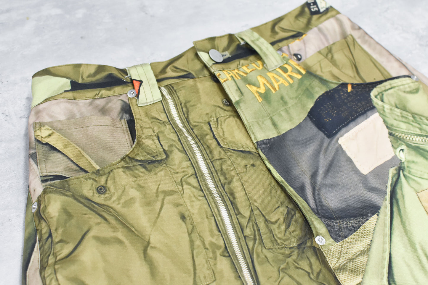 BODYSONG. / 3D CUT TROUSERS TROMPE L'OEIL JUV - KHAKI