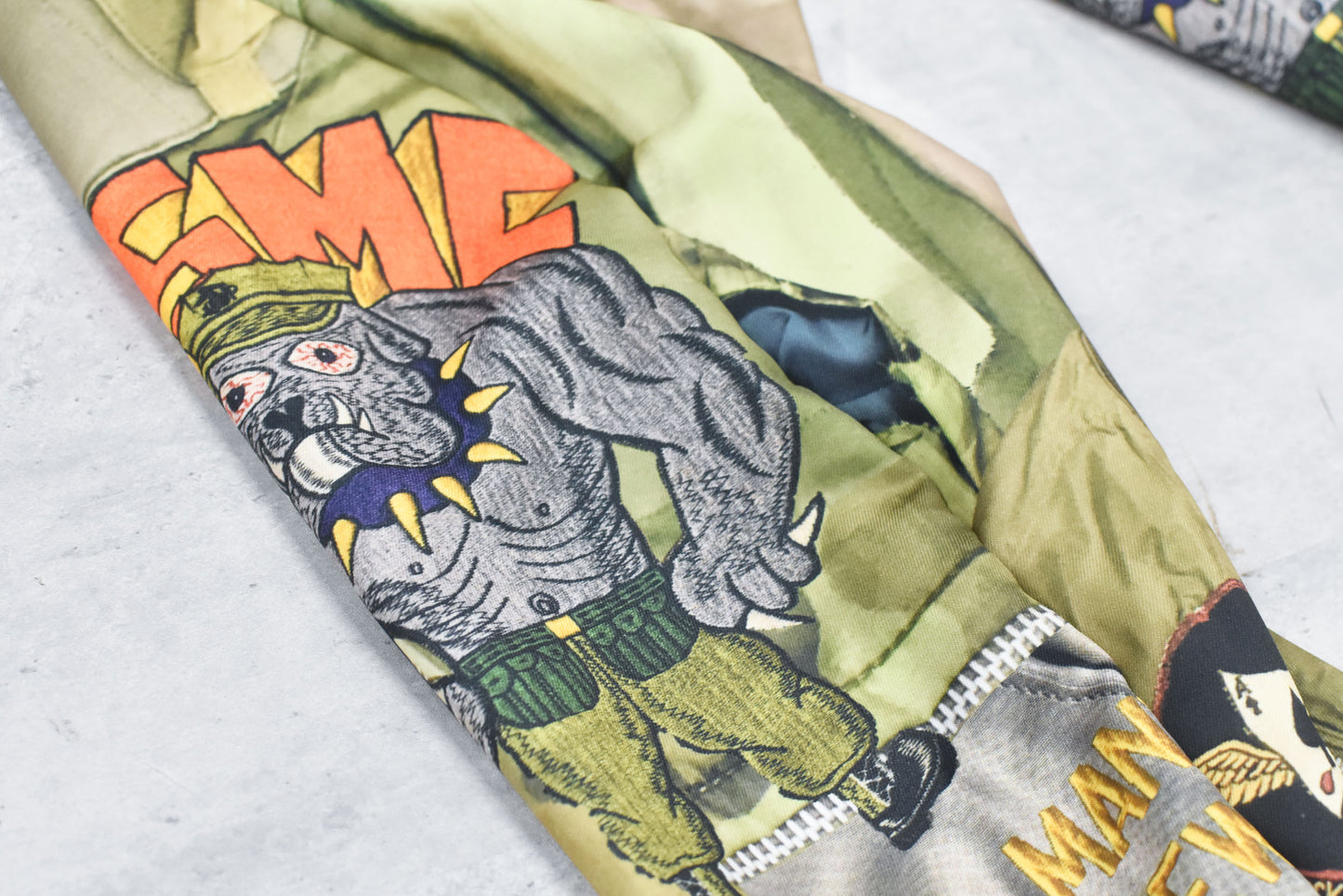 BODYSONG. / 3D CUT TROUSERS TROMPE L'OEIL JUV - KHAKI