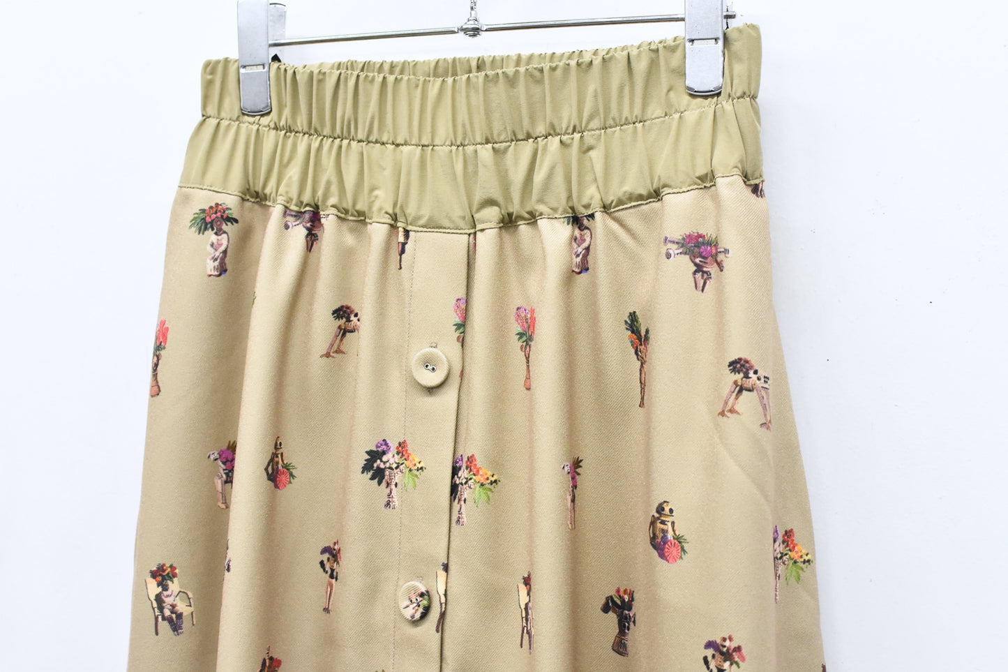 BEDSIDEDRAMA / 先行予約 Star Relic Shirts Skirt - BEIGE