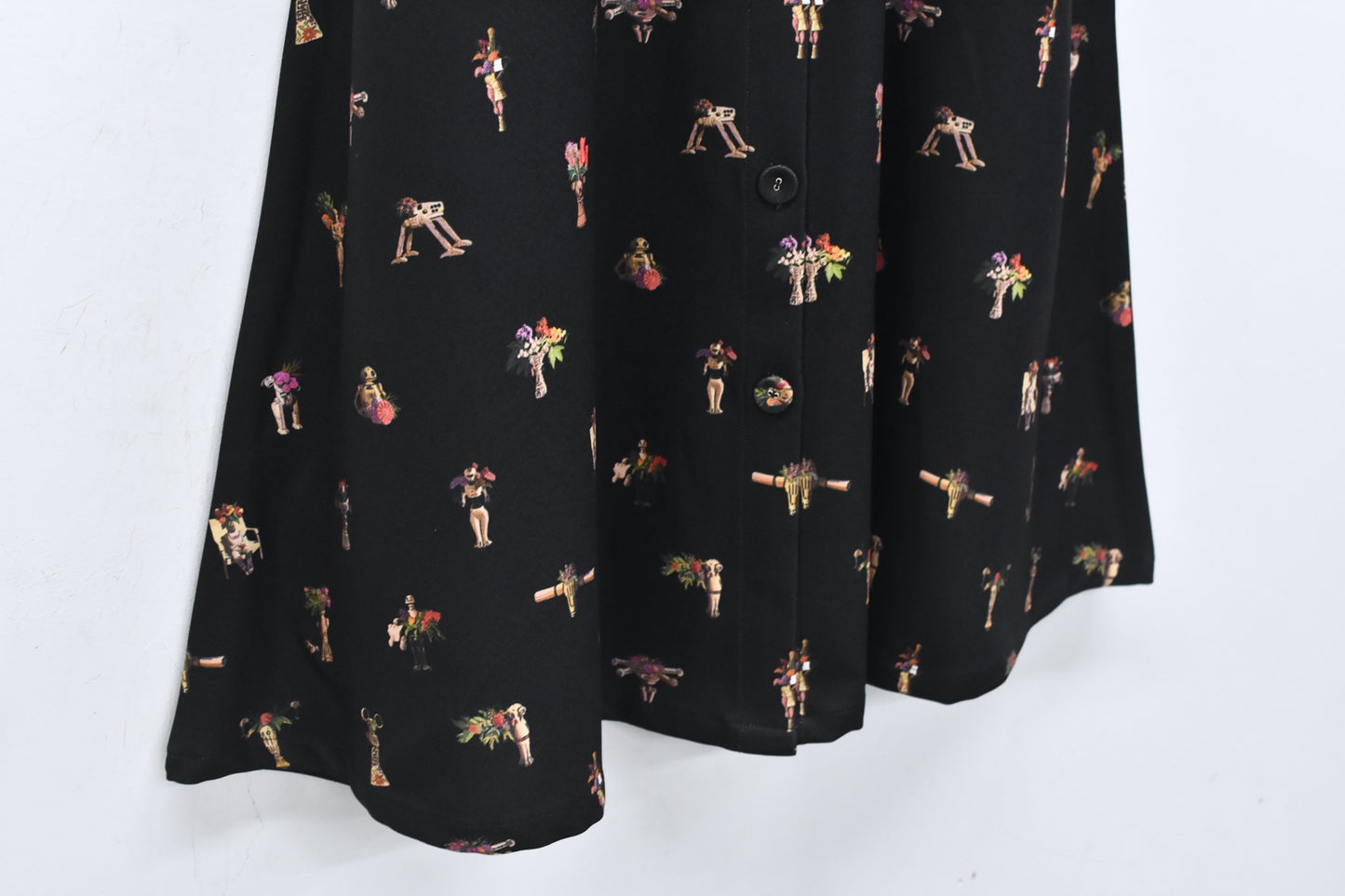 BEDSIDEDRAMA / 先行予約 Star Relic Shirts Skirt - BLACK