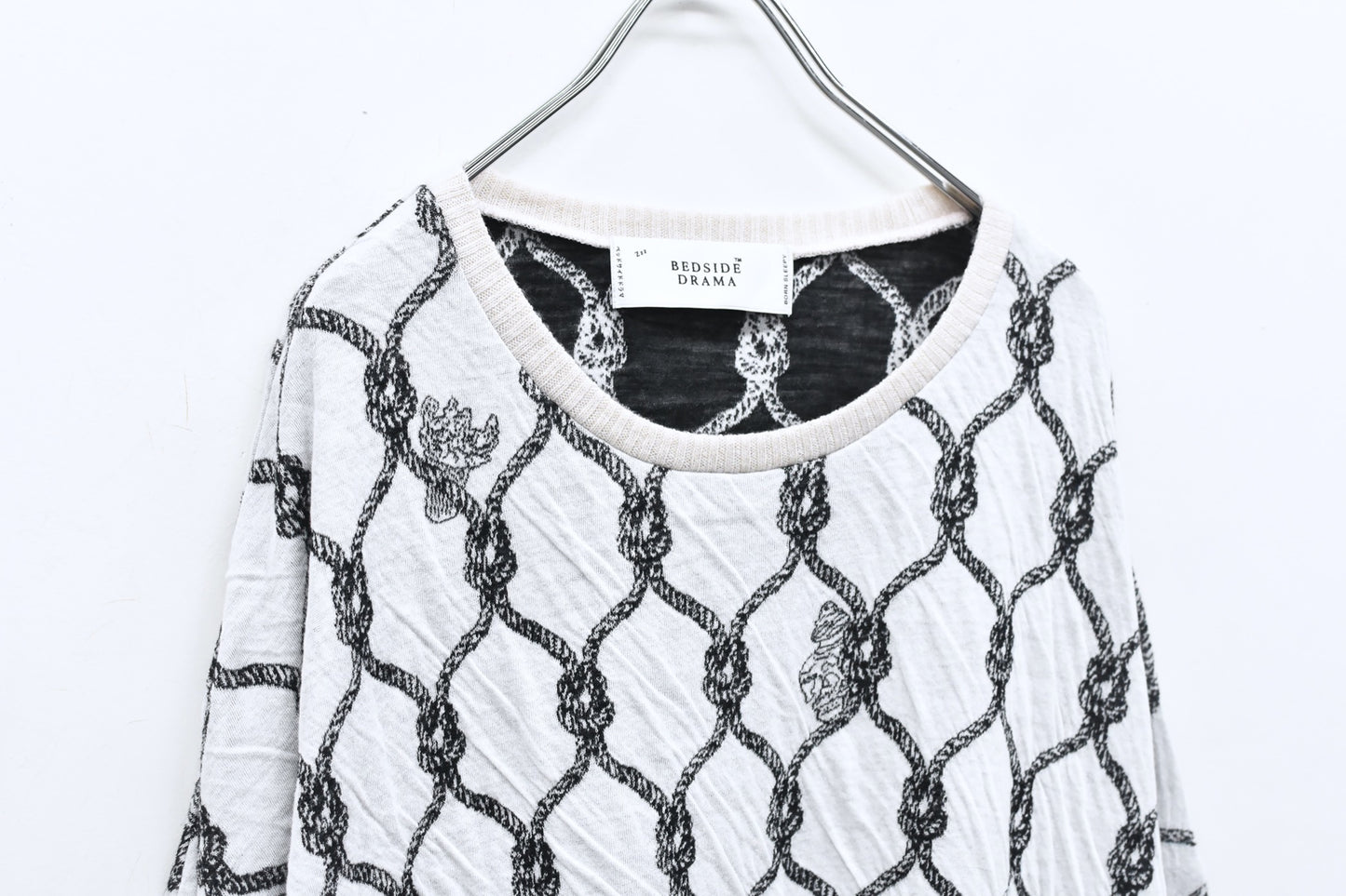 BEDSIDEDRAMA / 先行予約 Origin Jacquard Pullover - WHITE