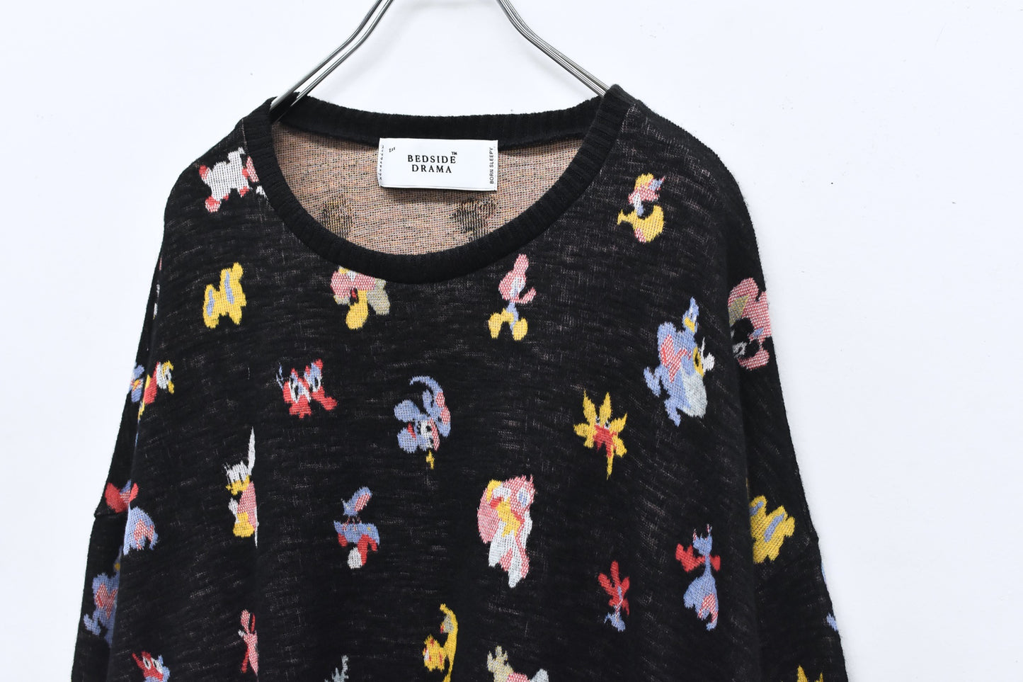 BEDSIDEDRAMA / 先行予約 Origin Jacquard Pullover - MELT BLACK