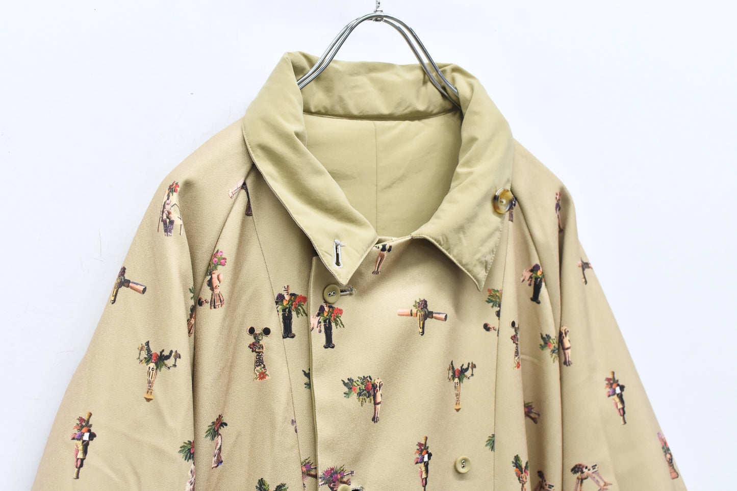 BEDSIDEDRAMA / 先行予約 Star Relic Reversible Coat - BEIGE