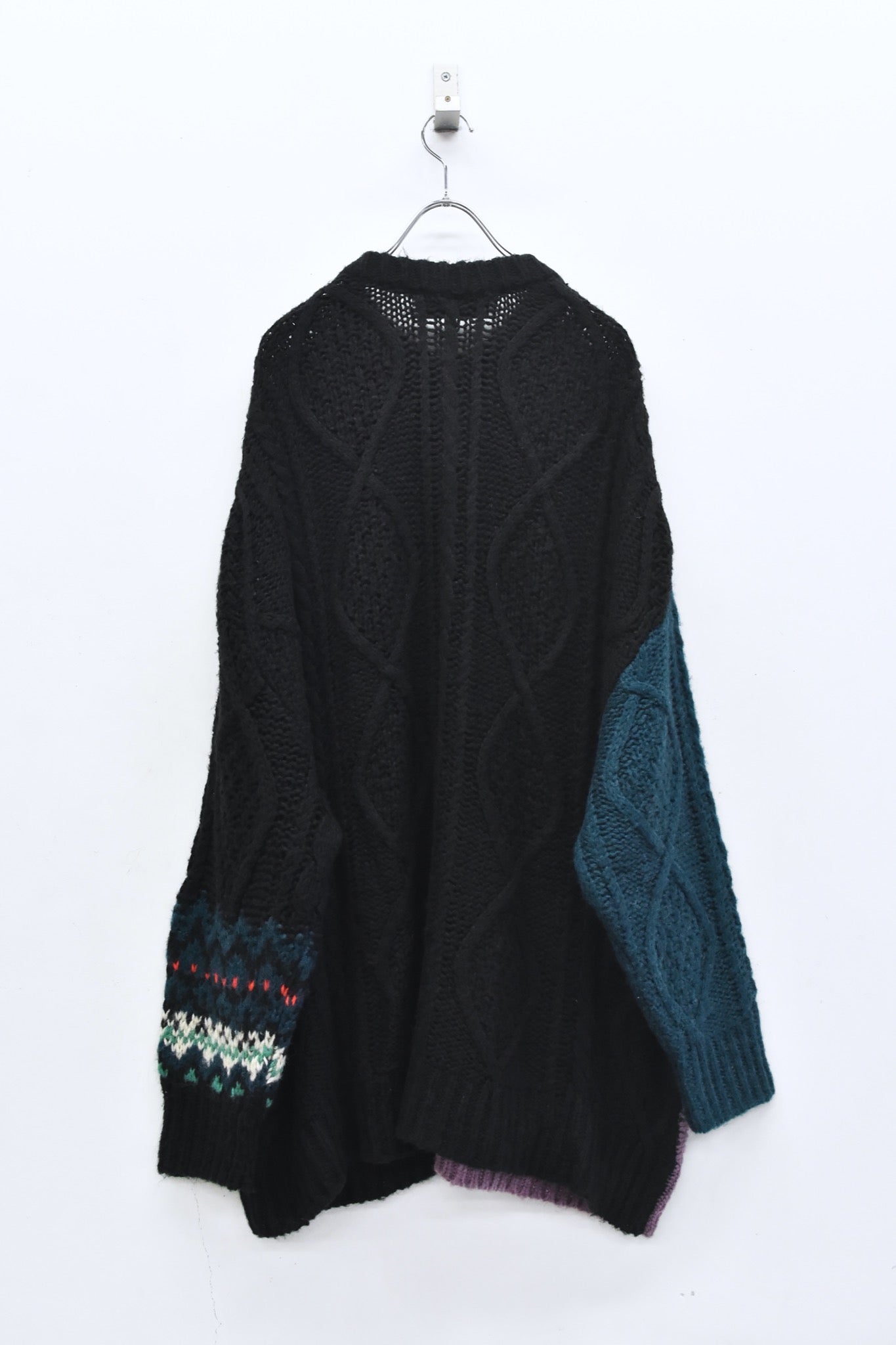 BEDSIDEDRAMA / 先行予約 PLAY Alan Mix Knit Coat - BLACK