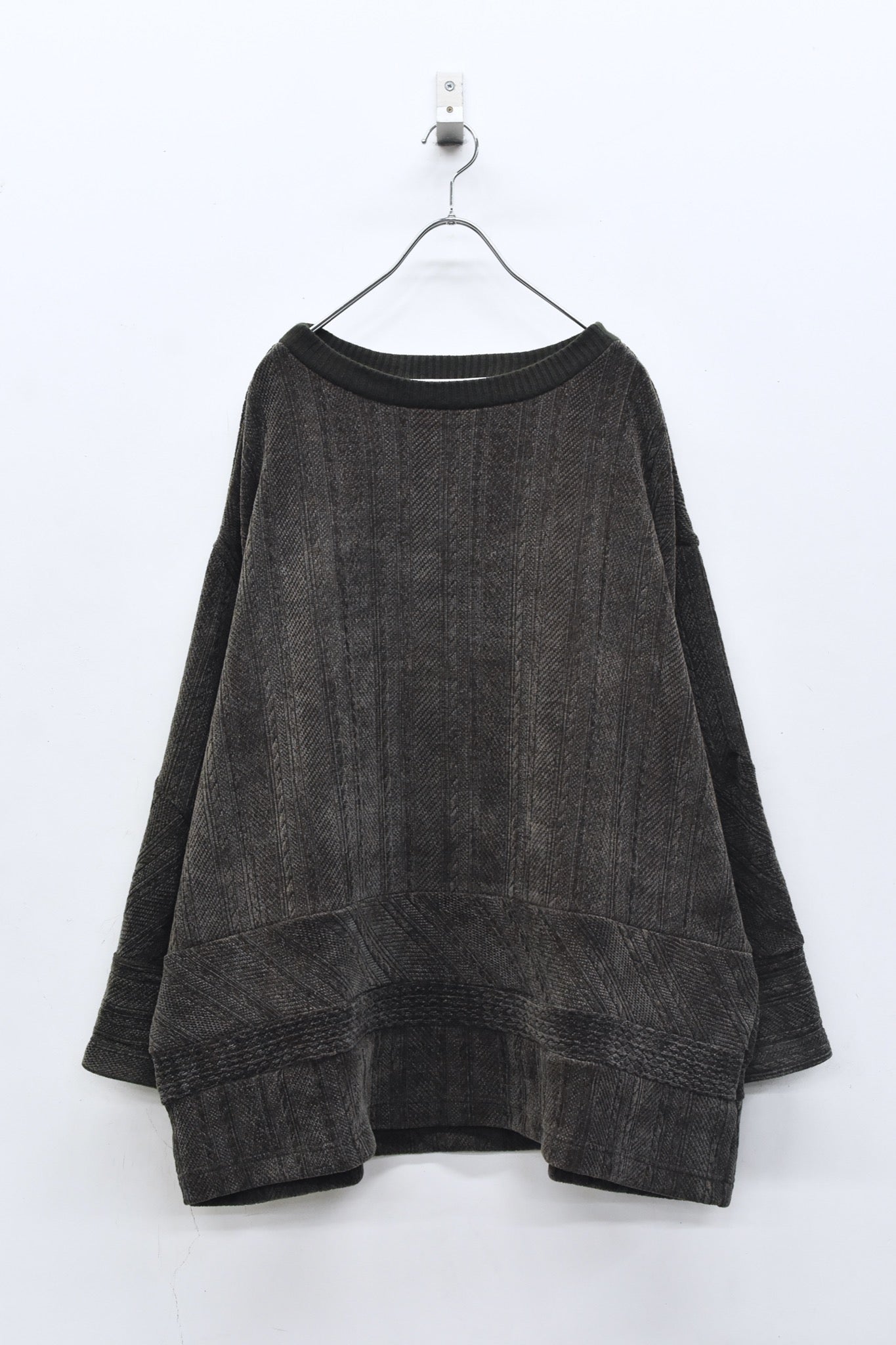 BEDSIDEDRAMA / 先行予約 Pattern Switch Pullover - CHARCOAL