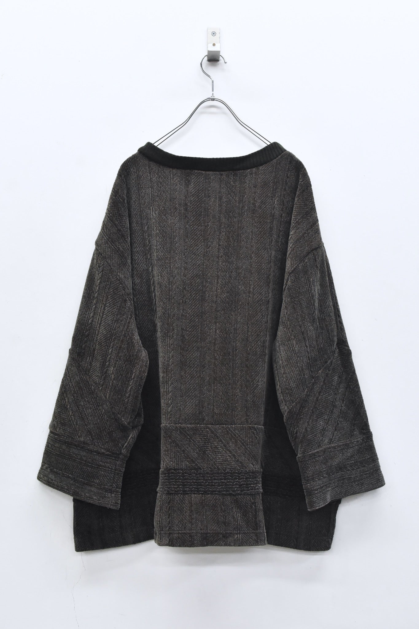 BEDSIDEDRAMA / 先行予約 Pattern Switch Pullover - CHARCOAL
