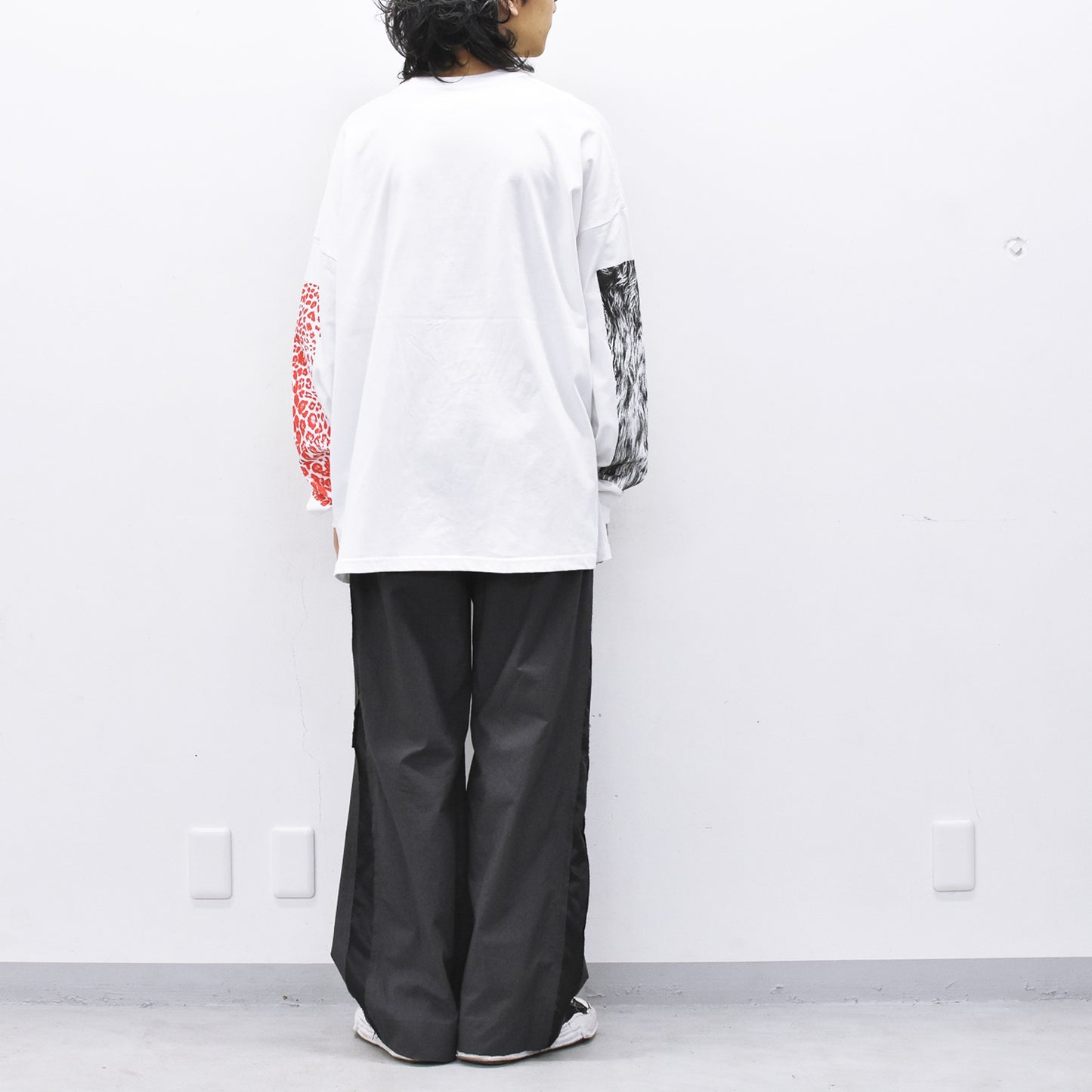 FUMEI / LO-FI & DIGITAL BRAIN L/S T-SHIRT - WHITE