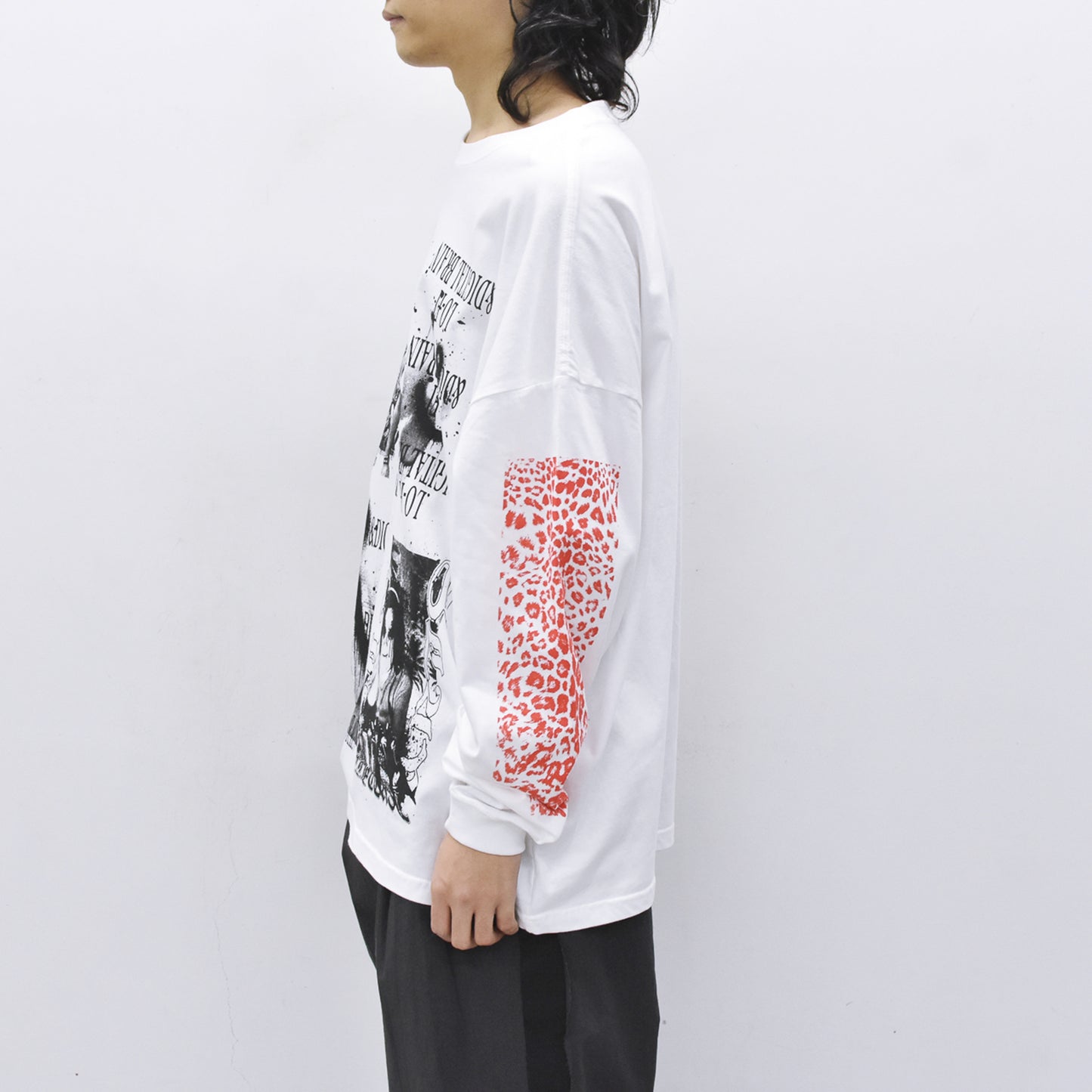 FUMEI / LO-FI & DIGITAL BRAIN L/S T-SHIRT - WHITE